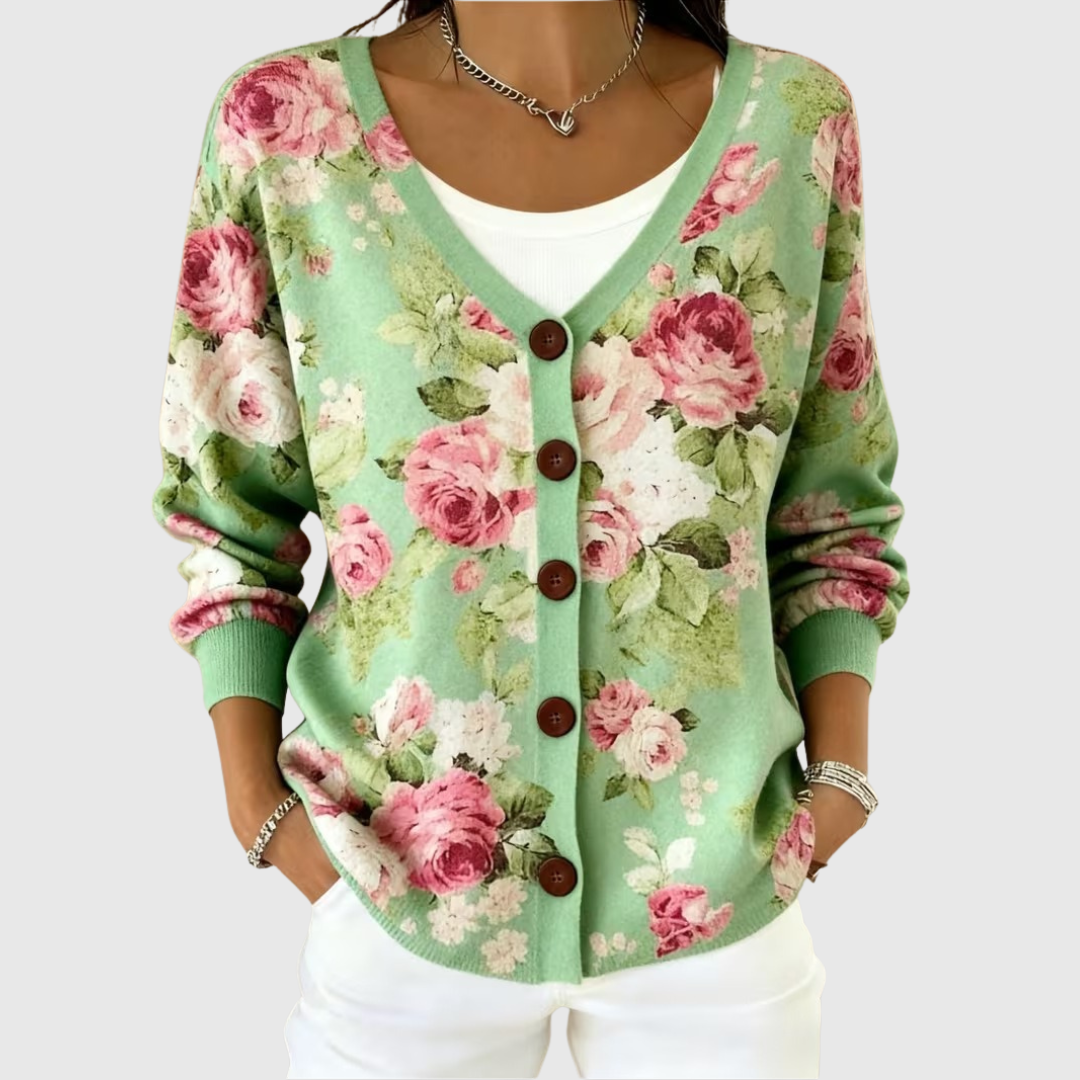 Odette | Veste en maille boutonnée