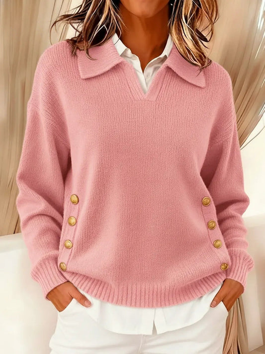 Jehanne | Pull col V à col polo