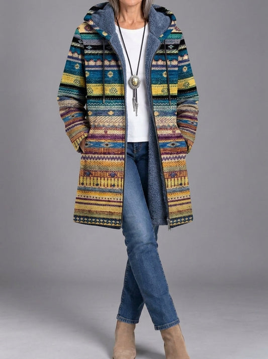 Évelyne | Manteau en maille artistique