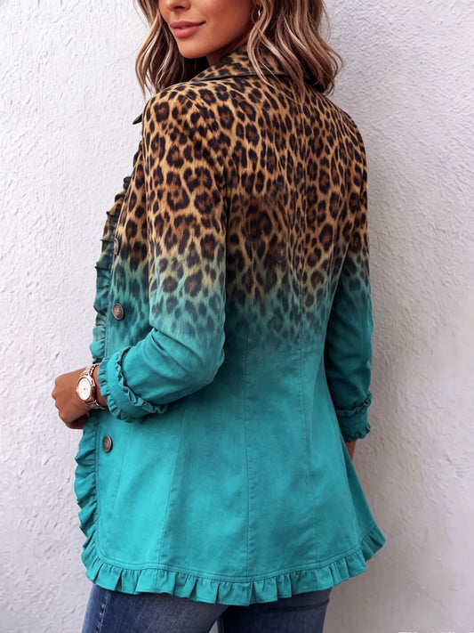 Justine – blazer léopard dégradé