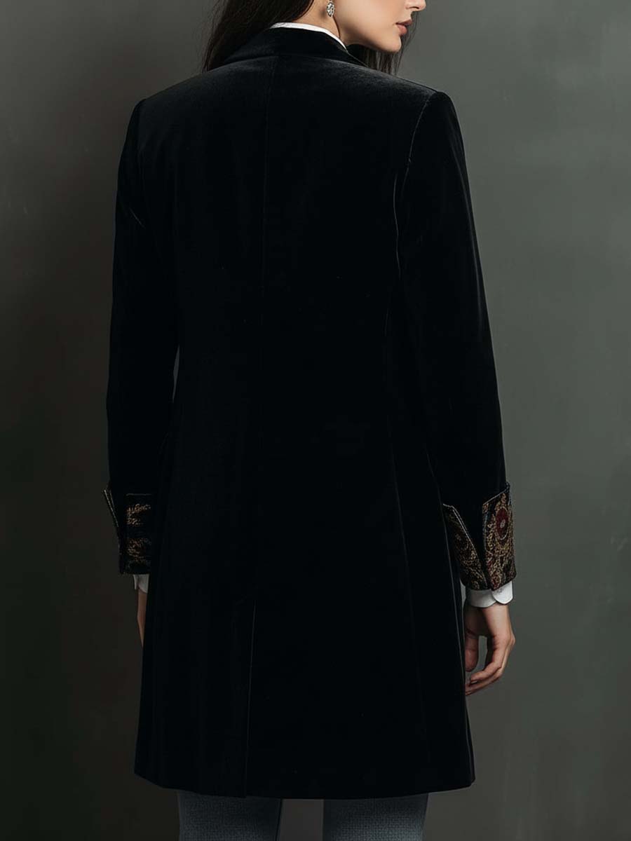 Henriette – blazer ajusté imprimé baroque noir, vue 8