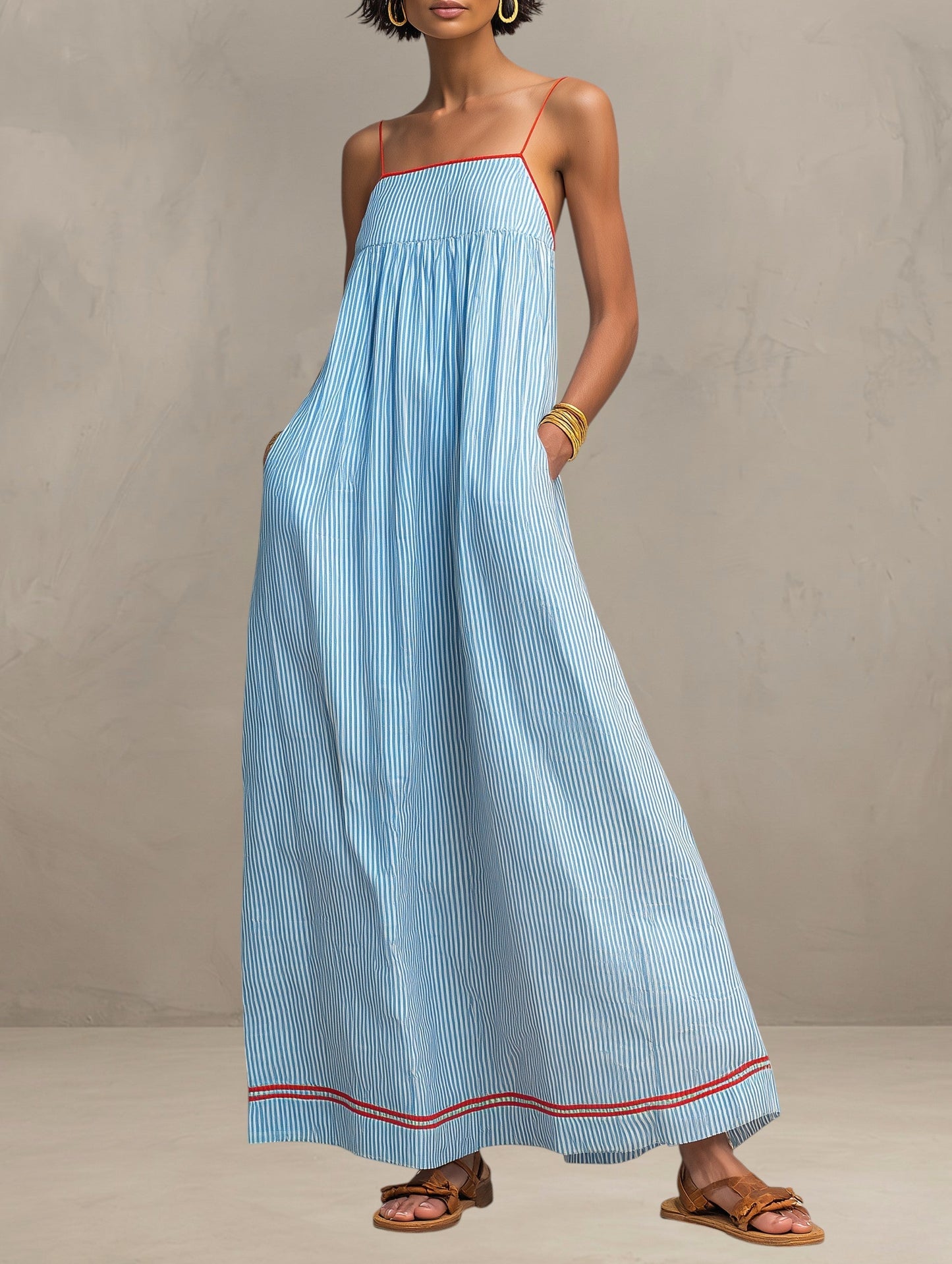 Pamela | Vestido Largo Fluido de Verano™