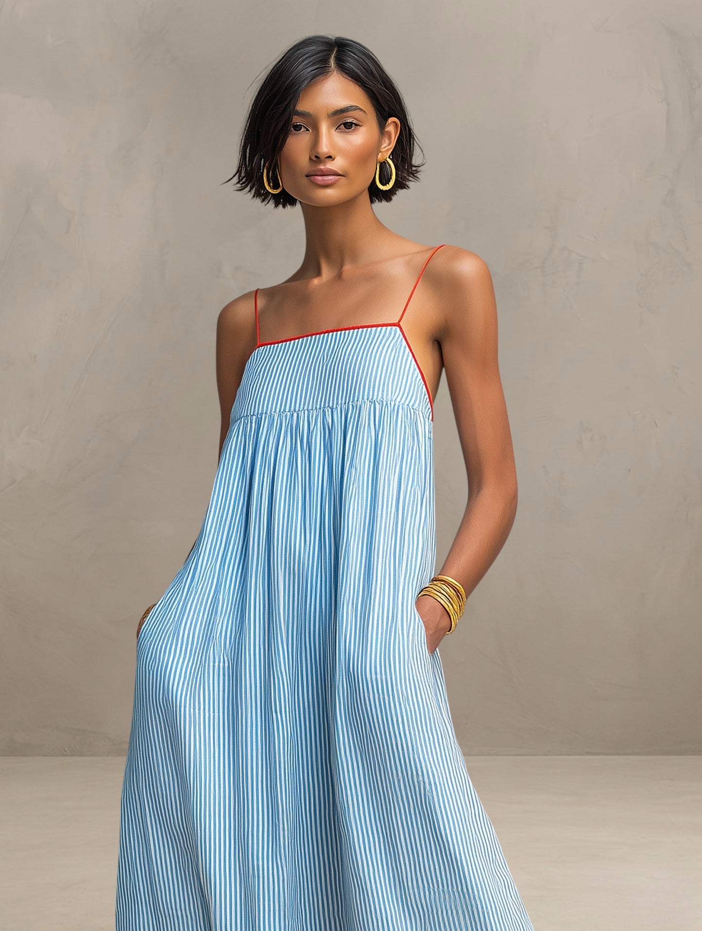 Pamela | Vestido Largo Fluido de Verano™