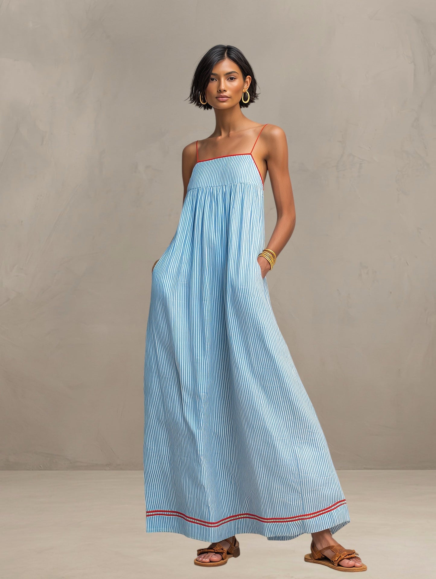 Pamela | Vestido Largo Fluido de Verano™
