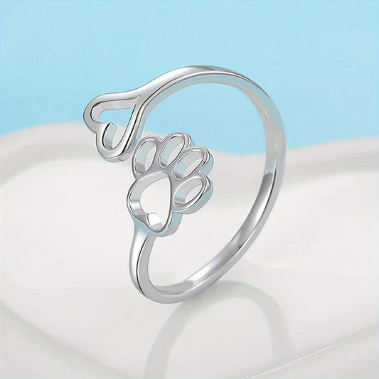 Empreinte d'Amour | Bague patte et cœur