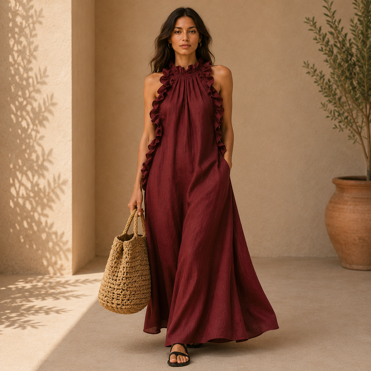 Gladys | Vestido Maxi con Bolsillos™