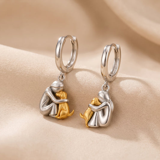 L'Étreinte Éternelle | Boucles d'oreilles femme et chien