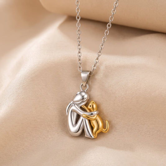 L'Étreinte Éternelle | Collier femme et chat