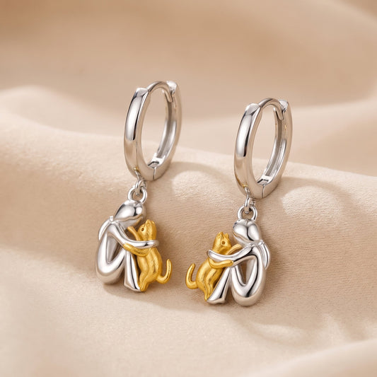 L'Étreinte Éternelle | Boucles d'oreilles femme et chat