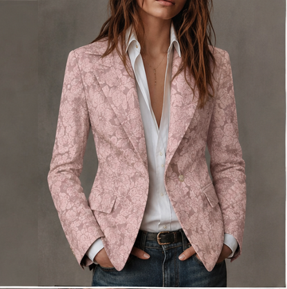 Églantine – blazer jacquard cachemire ajusté, vue 4