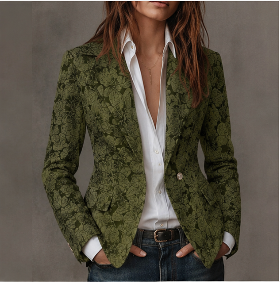 Églantine – blazer jacquard cachemire ajusté, vue 6