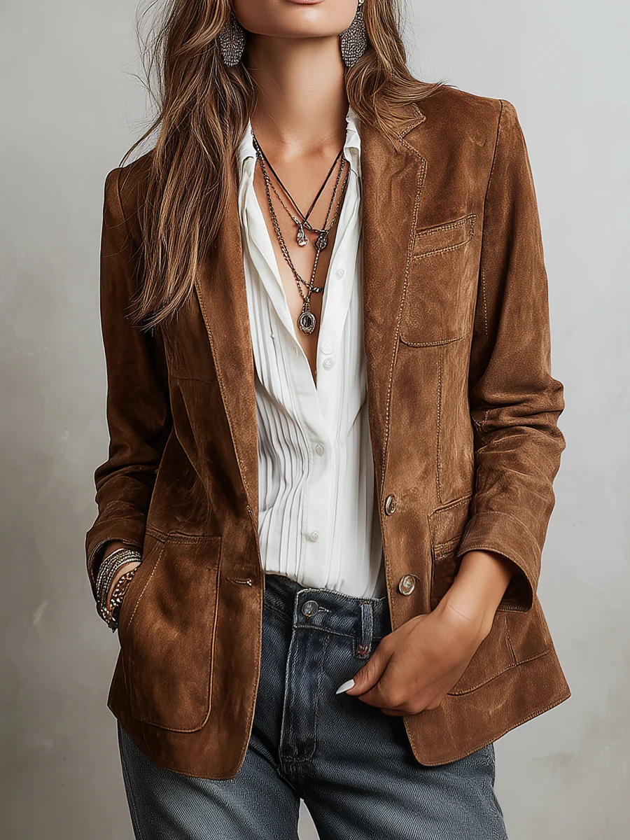 Marcelle – blazer vintage marron