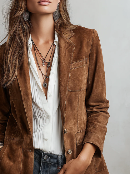 Marcelle – blazer vintage marron, vue 4