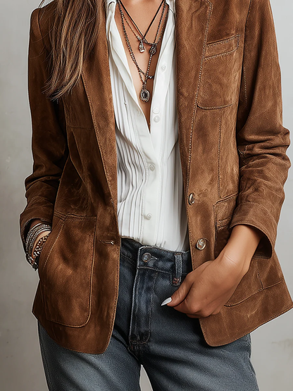Marcelle – blazer vintage marron, vue 5