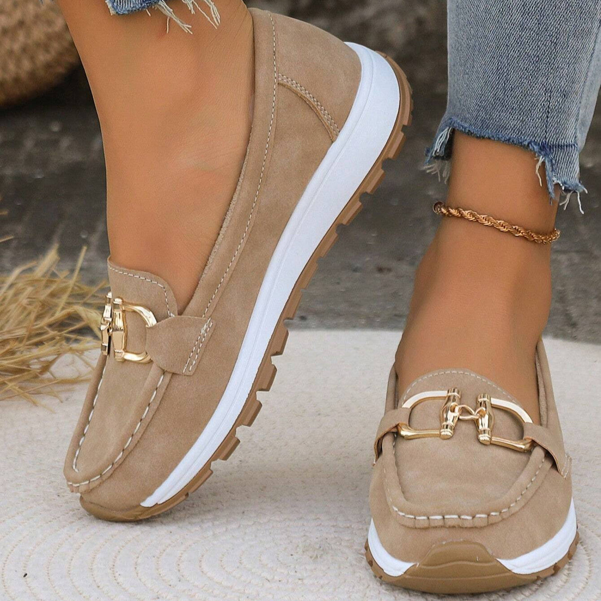 Danaé | Mocassins femme à plateforme et boucle