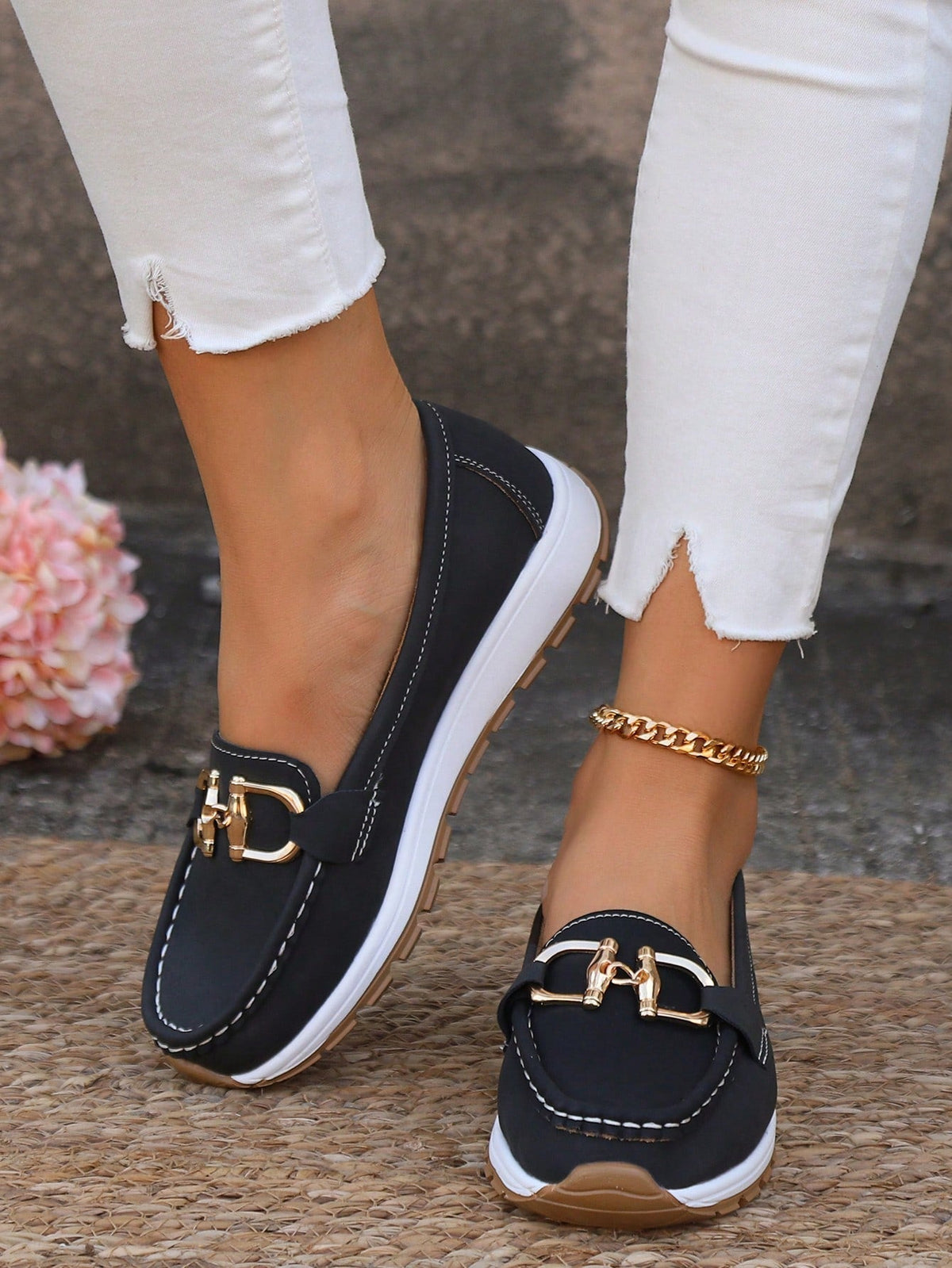 Danaé | Mocassins femme à plateforme et boucle