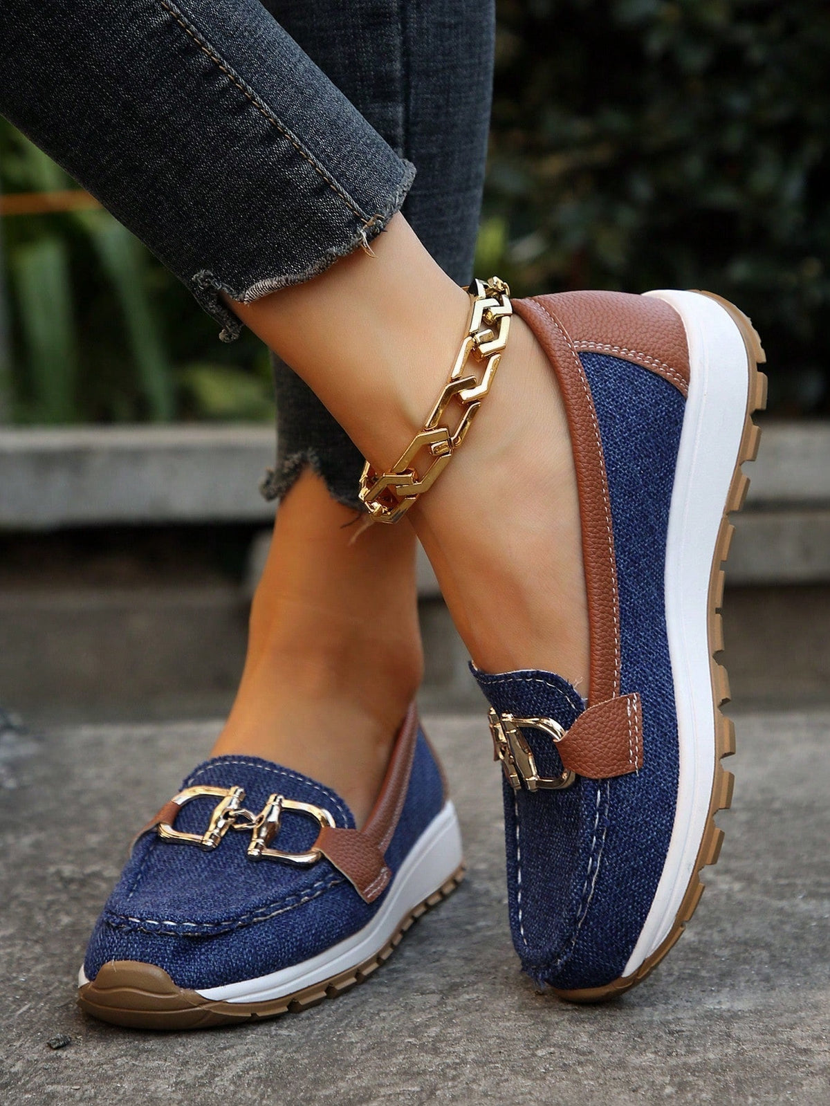 Danaé | Mocassins femme à plateforme et boucle