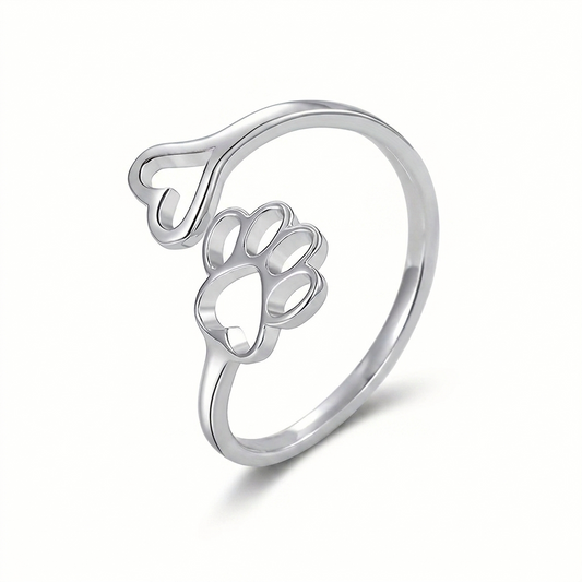 Empreinte d'Amour | Bague patte et cœur