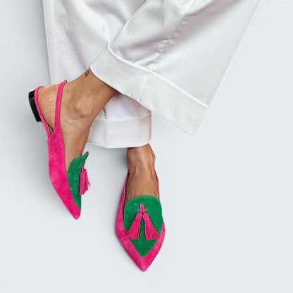 Lorène | Ballerines femme à franges et bride
