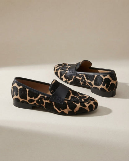 Joséphine | Mocassin girafe abricot