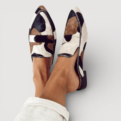 Marie | Mocassins confortables imprimé vache