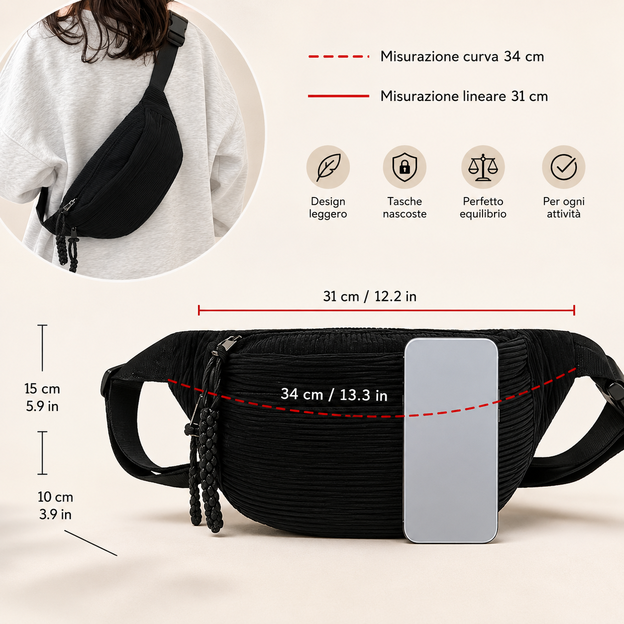 Petra | Bolso de Hombro Terciopelo de Canalé