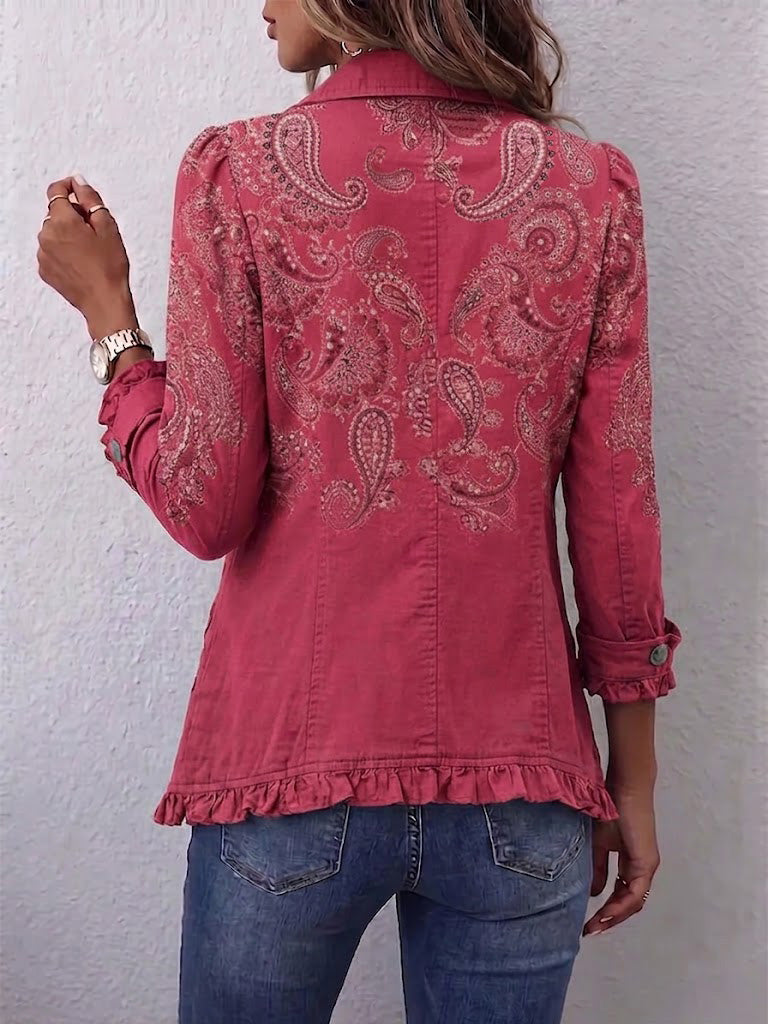 Irène – veste paisley vintage vieux rose