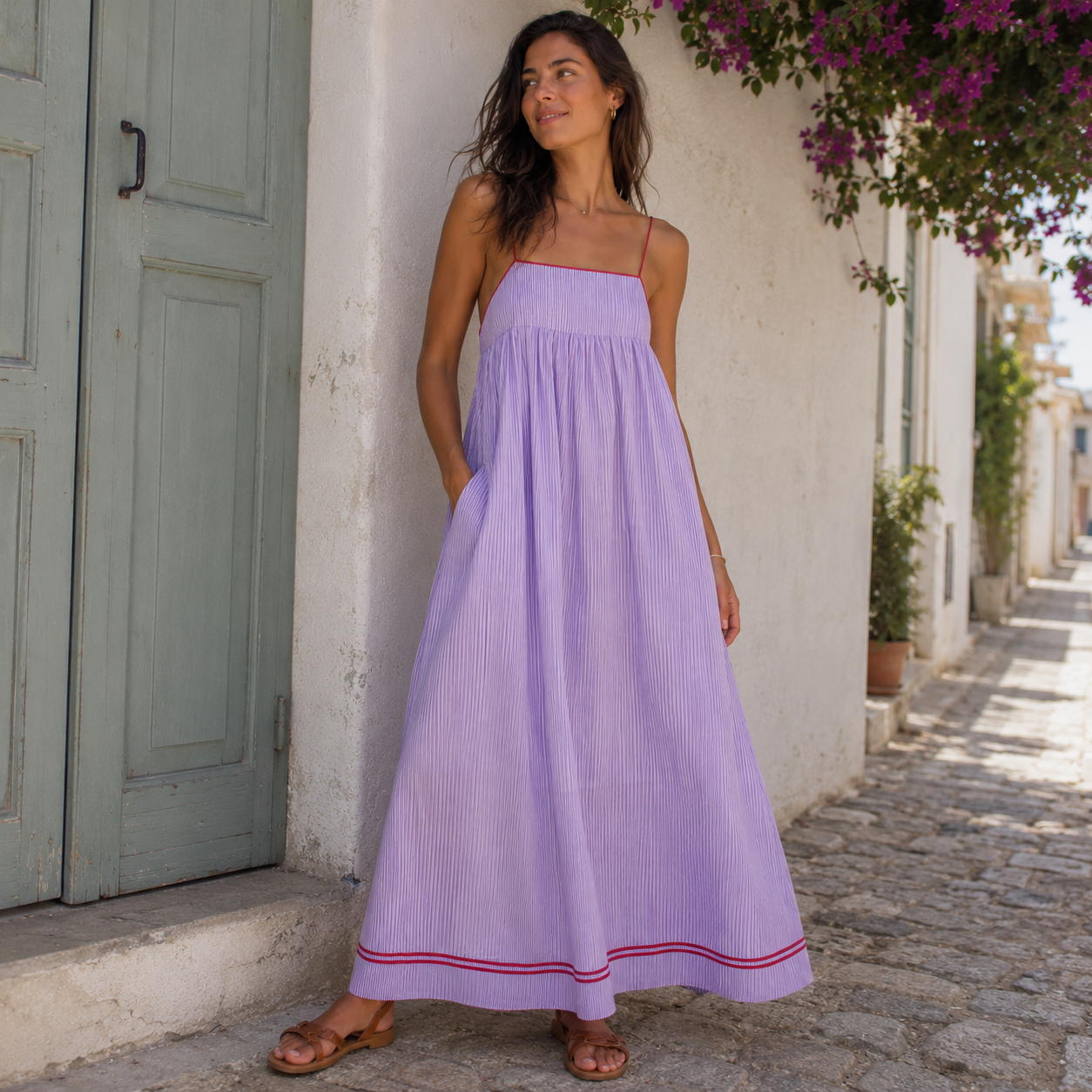 Pamela | Vestido Largo Fluido de Verano™