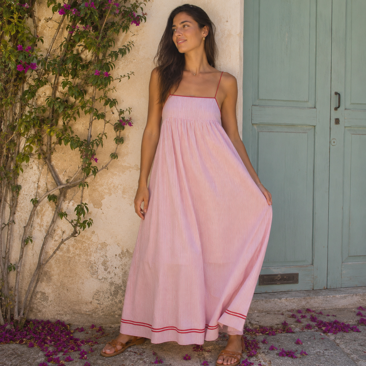Pamela | Vestido Largo Fluido de Verano™